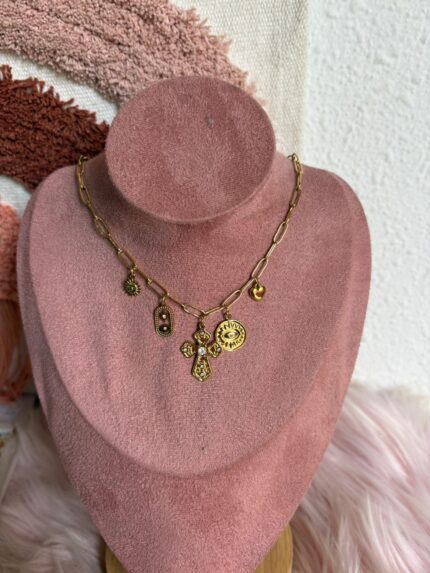 COLLAR CRUZ Y OJO DE TURCO
