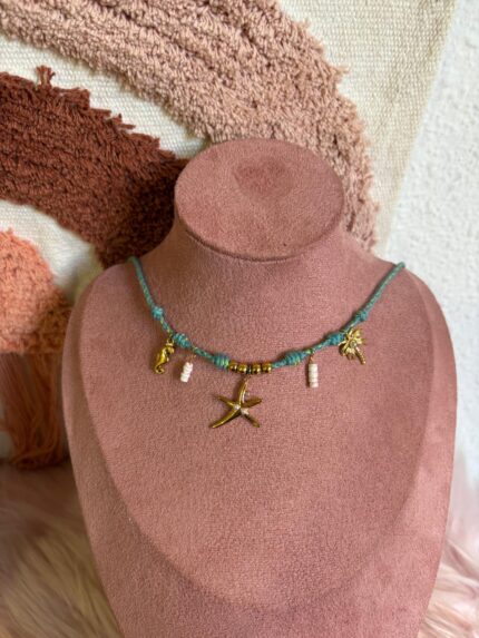 COLLAR CELESTE ESTRELLA DE MAR