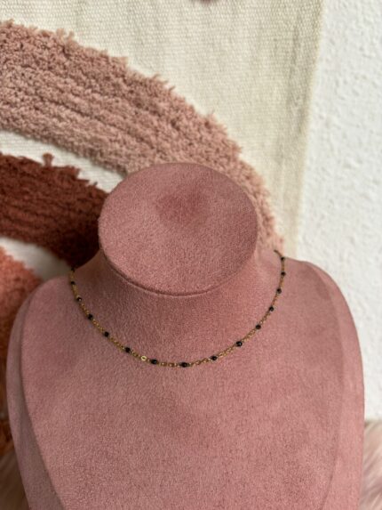 COLLAR PERLITAS NEGRAS