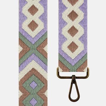 CORREA BOLSO ÉTNICA MORADO/VERDE/MARRÓN