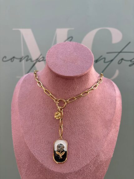 COLLAR BELLA BLANCO Y NEGRO