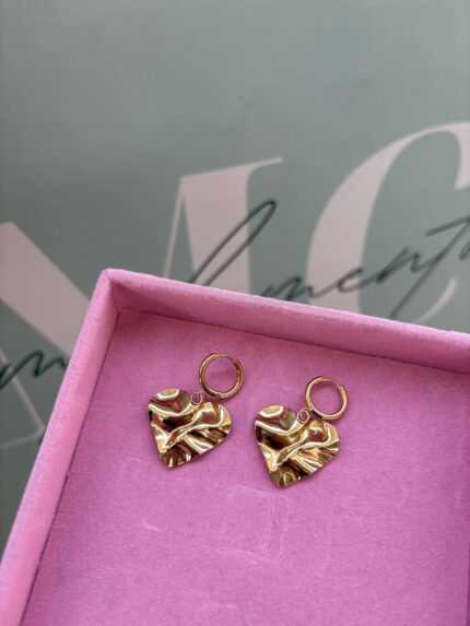 PENDIENTES CORAZÓN DE SEDA