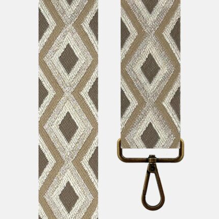 CORREA BOLSO ÉTNICA CAMEL BRILLO