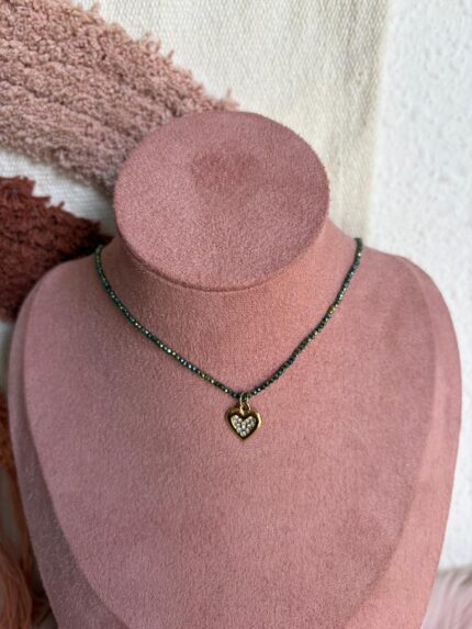COLLAR PIEDRECITAS CORAZON CIRCONITAS