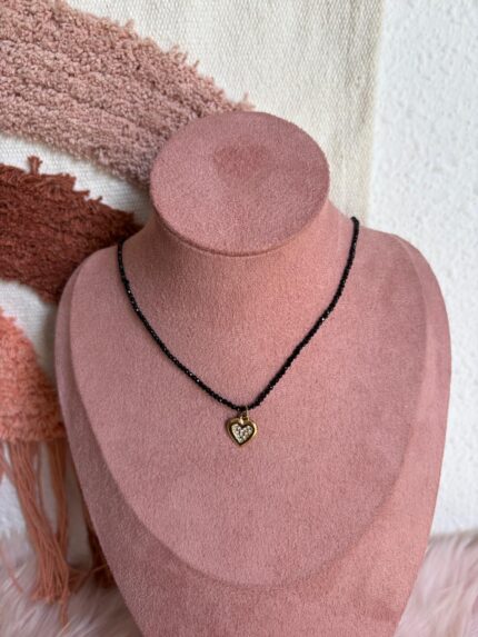 COLLAR PIEDRITAS CORAZON CIRCONITAS