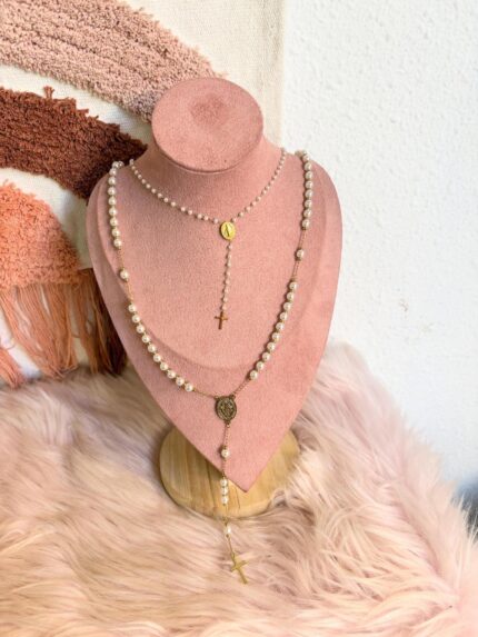 COLLAR ROSARIO PERLAS LARGO