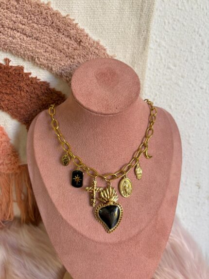COLLAR CORAZÓN CELESTIAL