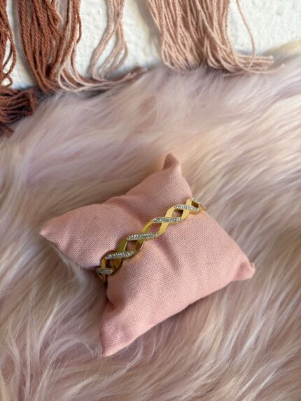 PULSERA DE CAÑA X BRILLOS