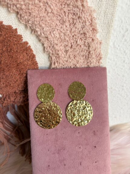 PENDIENTES CÍRCULOS LABRADOS