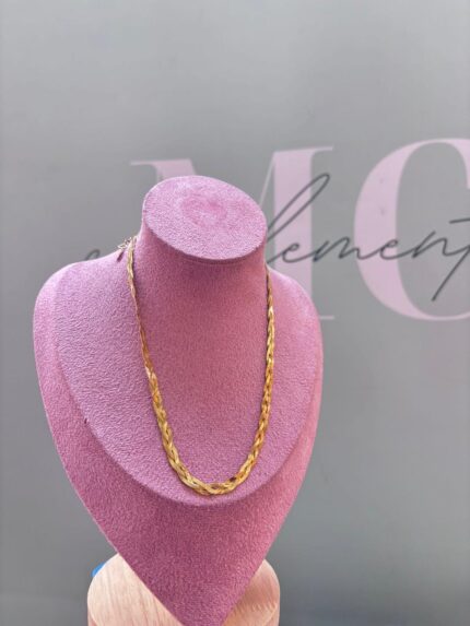 COLLAR CADENA PLANA TRENZADA
