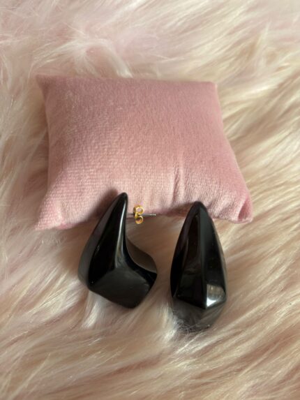 PENDIENTES GOTA RECTANGULAR MARRÓN