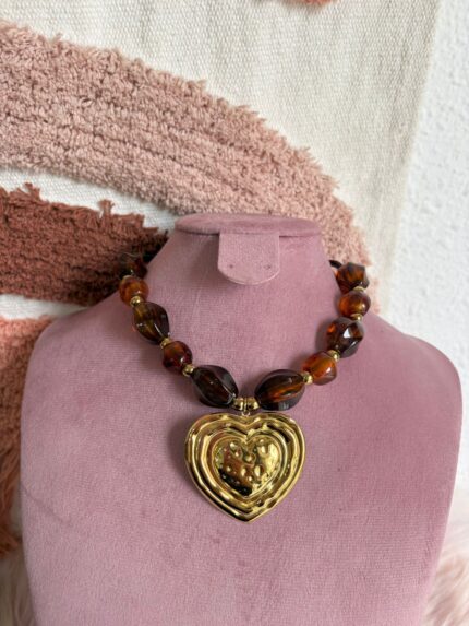 COLLAR CORAZÓN PIEDRAS