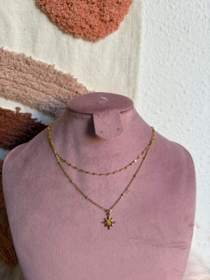 COLLAR DOBLE ESTRELLA FUGAZ