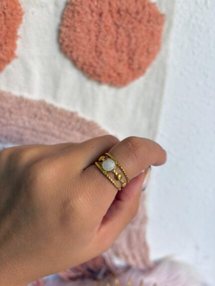 ANILLO CÍRCULO NÁCAR