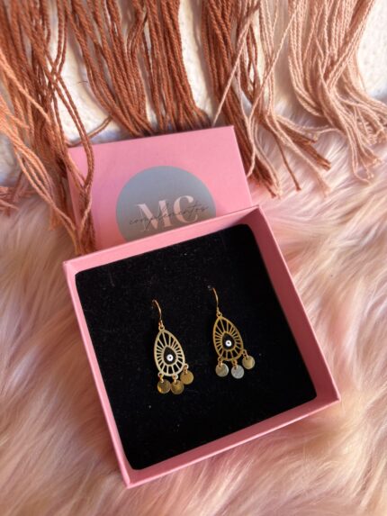 PENDIENTES OJO MONEDITAS