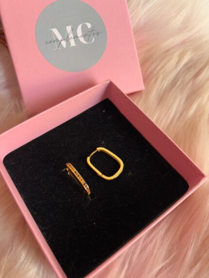 PENDIENTES RECTANGULARES COLORES