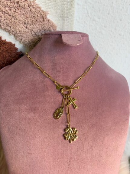 COLLAR TRÉBOL CIERRE MARINERO