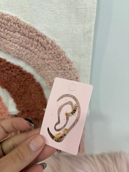 PENDIENTE PIEDRAS COLORES