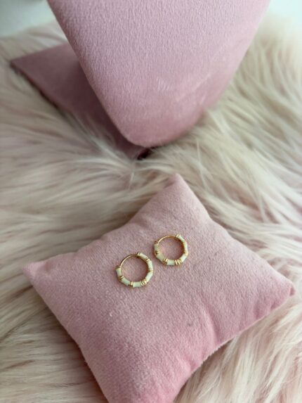 ARITOS BAMBÚ PERLADOS