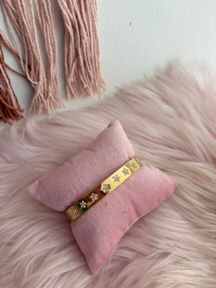 PULSERA DE CAÑA FLORECITAS