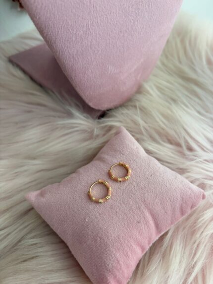 ARITOS BAMBÚ ROSADOS