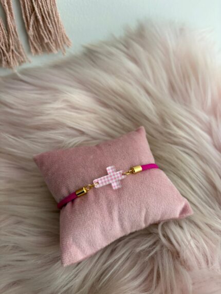 PULSERA ROSA CRUZ VICHY