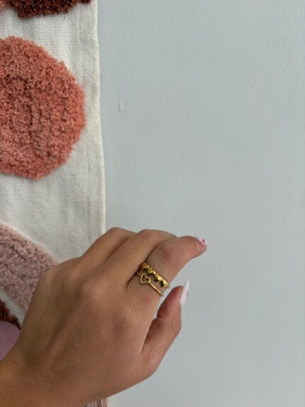 ANILLO DOBLE CORAZONES