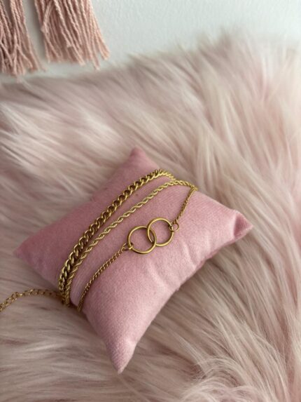 PULSERA TRIPLE CÍRCULOS ENLAZADOS