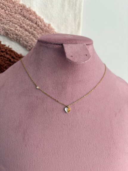 COLLAR CORAZÓN DOBLE COLOR